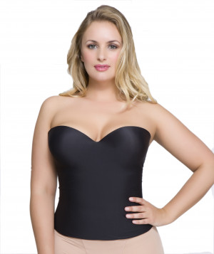 Nahtloses Bustier Schwarz