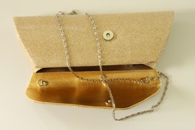 Wallet Clutch Gold-Durchwirkt