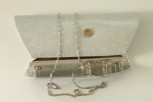 Wallet Clutch Silber-Durchwirkt